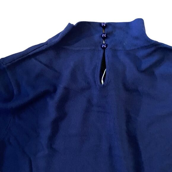 Madeline Navy Blue Long Sleeve Top Size 10 12 NWT - Picture 7 of 9